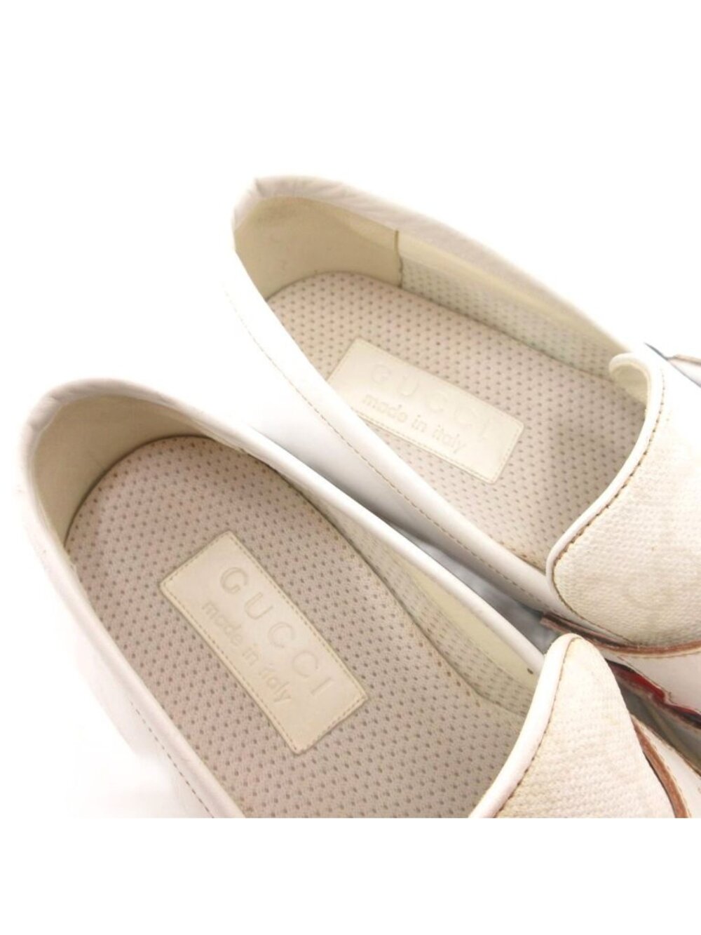 Gucci Coin Loafer Slip on Sherry Line Leather 42 White - Picture 6 of 6